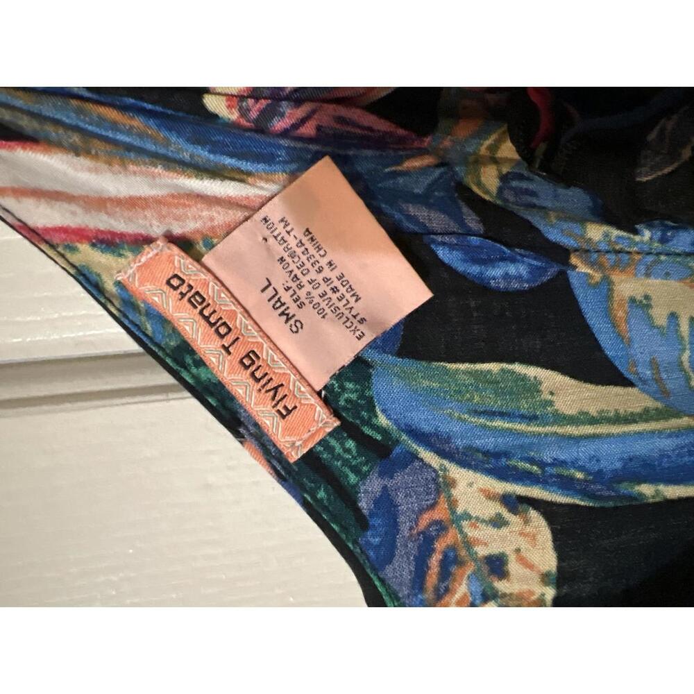 Flying Tomato Black Floral Print Cold Shoulder Jumpsuit S - Picture 4 of 6